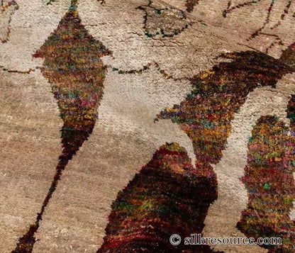 Stark Ciudad Madero Olive Green Silk Rug Hand Knotted Classic Medallion Damask 8x10' MSRP USD16200