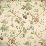 Scalamandre La Perouse Multi on Ivory Jacobean Floral Cotton Fabric - Ivory - Special Order