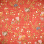 Scalamandre Colony Melograno Multi on Cinnabar Floral Silk Lampas Fabric - Red - Special Order