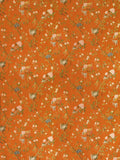 Scalamandre Colony Melograno Arancio Silk Lampas Floral Fabric - Orange - Special Order