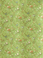 Scalamandre Colony Melograno Verde Silk Lampas Floral - Green - Special Order