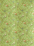Scalamandre Colony Melograno Verde Silk Lampas Floral - Green - Special Order