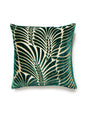 Old World Weavers Plumes Silk Velvet 22 X 22 - Viridian Decorative Pillow