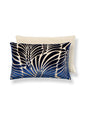 Old World Weavers Plumes 14 X 22 - Sapphire / Beige Decorative Pillow