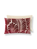 Old World Weavers Plumes 14 X 22 - Cerise / Beige Decorative Pillow