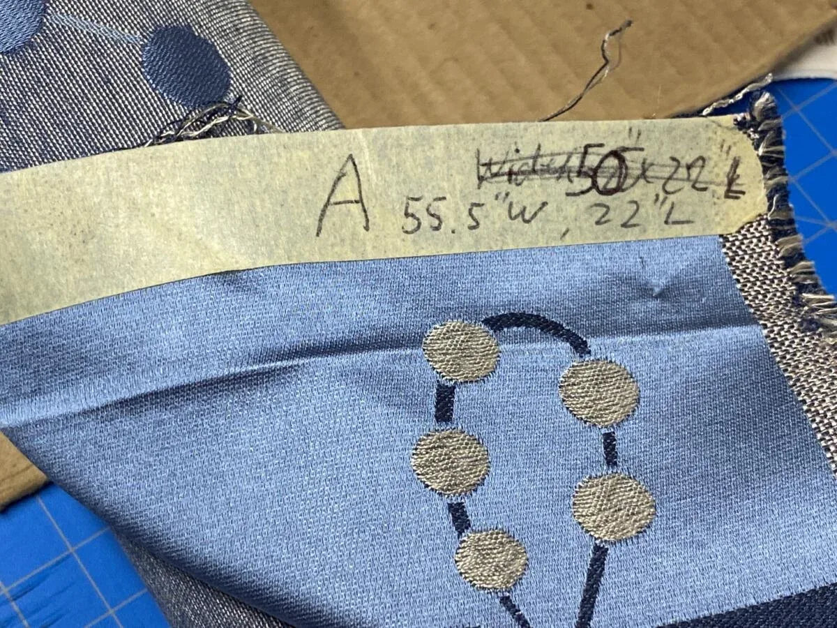 Scalamandre Neoclassical Meuse Ornamental Silver &amp; Blue Silk Pearl Peacock Piece A