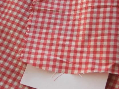 Scalamandre "dorine" 100%silk Red And White Minicheck Gingham