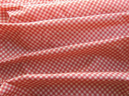 Scalamandre "dorine" 100%silk Red And White Minicheck Gingham