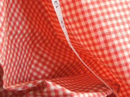 Scalamandre "dorine" 100%silk Red And White Minicheck Gingham