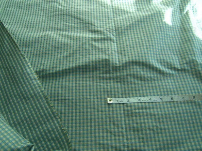 "dorine" 100%silk Blue &white Gingham Mini-check Bty