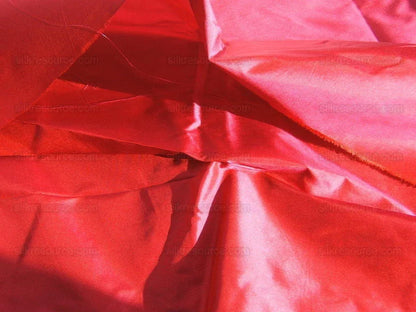 By yard Scalamandre 100% silk Taffeta Rose Pink With Hot Crimson Red Shot