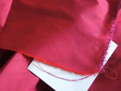 By yard Scalamandre 100% silk Taffeta Rose Pink With Hot Crimson Red Shot