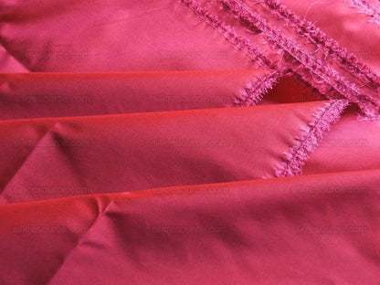 By yard Scalamandre 100% silk Taffeta Rose Pink With Hot Crimson Red Shot