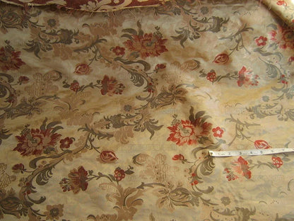 1.25 yards Scalamandre Old World Weavers Louis Xv Silk Lampas Chinese Gold Red Chinoiserie MSRP USD 730/Y circa 1730