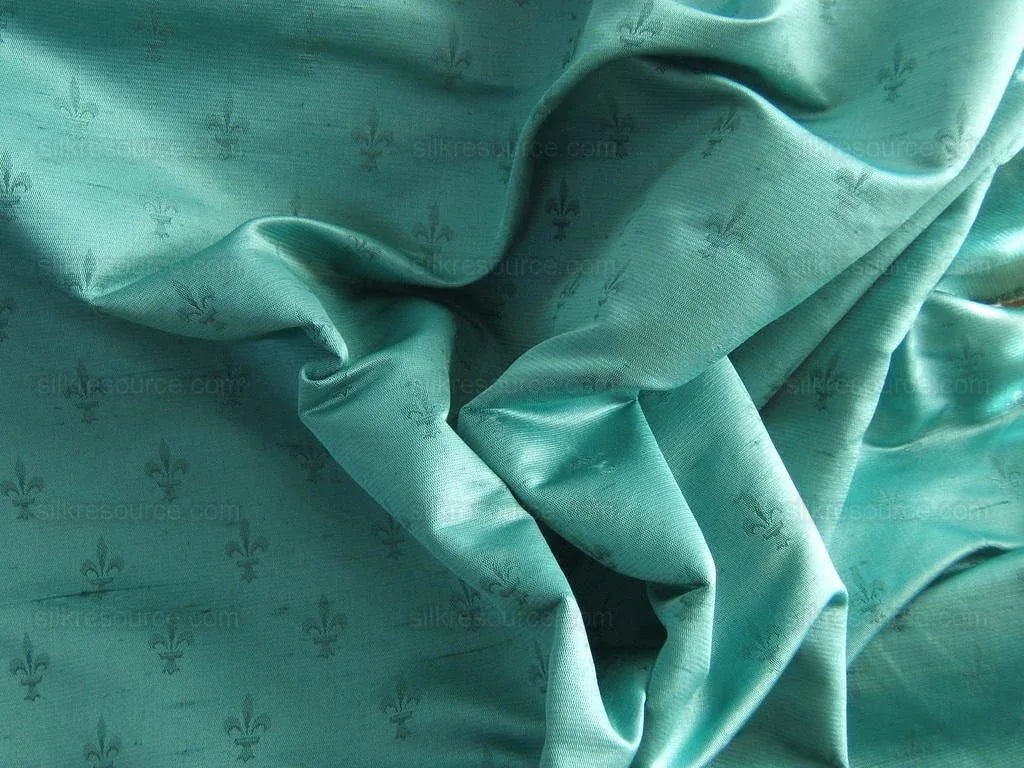 Scalamandre 100%silk Fleur De Lys Satin Damask