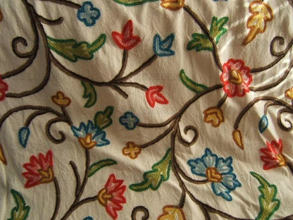 Hand-made Crewel 100%wool On Cotton