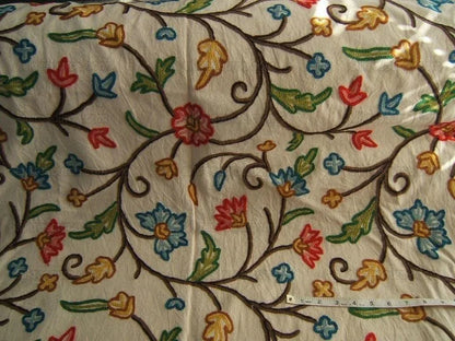 Hand-made Crewel 100%wool On Cotton