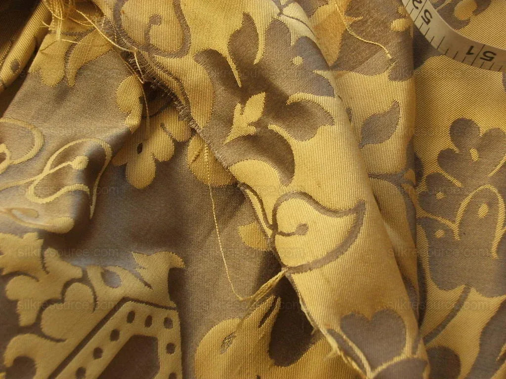 Special Order By yard Scalamandre 100%silk Love Bird Chocolate and Gold MSRP USD 748/Y