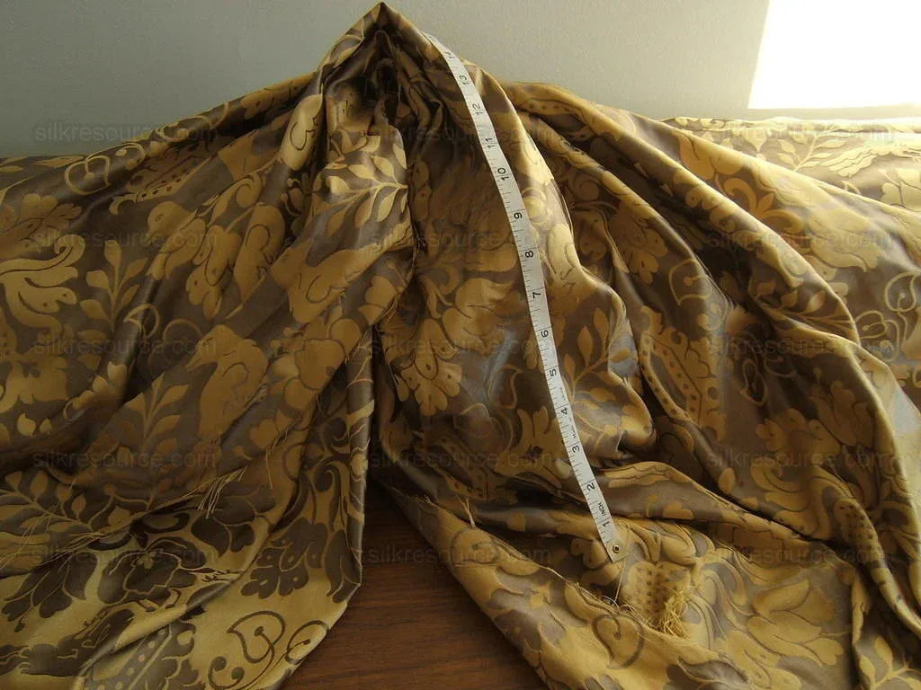 Special Order By yard Scalamandre 100%silk Love Bird Chocolate and Gold MSRP USD 748/Y