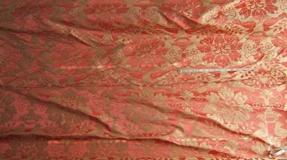 Scalamandre 100%silk Love Bird Rose Pink Melon Red MSRP USD 664/Y