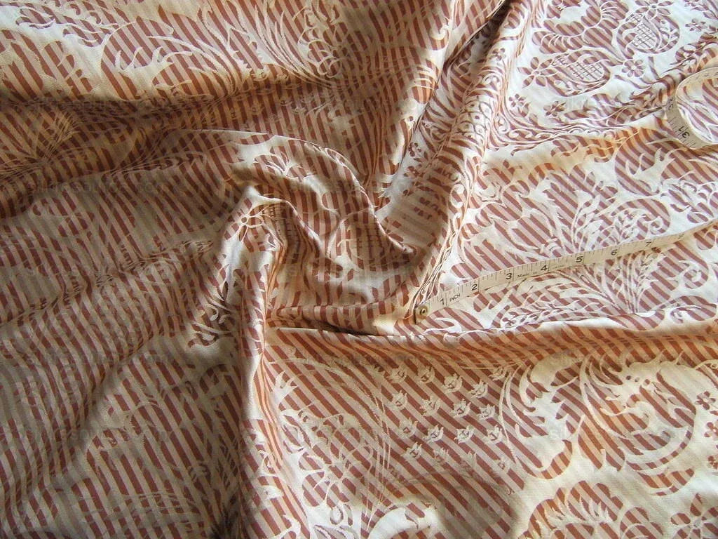 Scalamandre100%silk "colette" Copper And Ivory