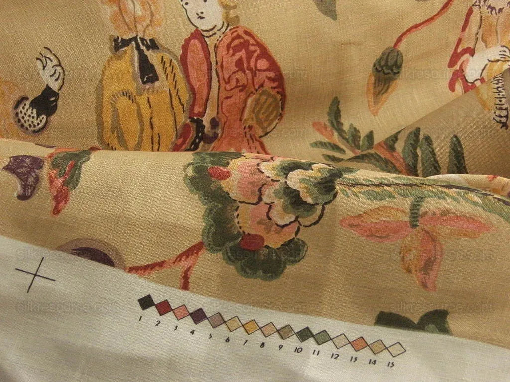 Clarence House "vieille Flandre" Print Linen