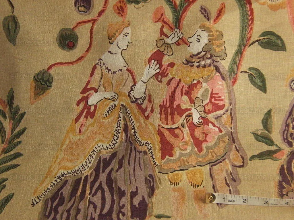 Clarence House "vieille Flandre" Print Linen