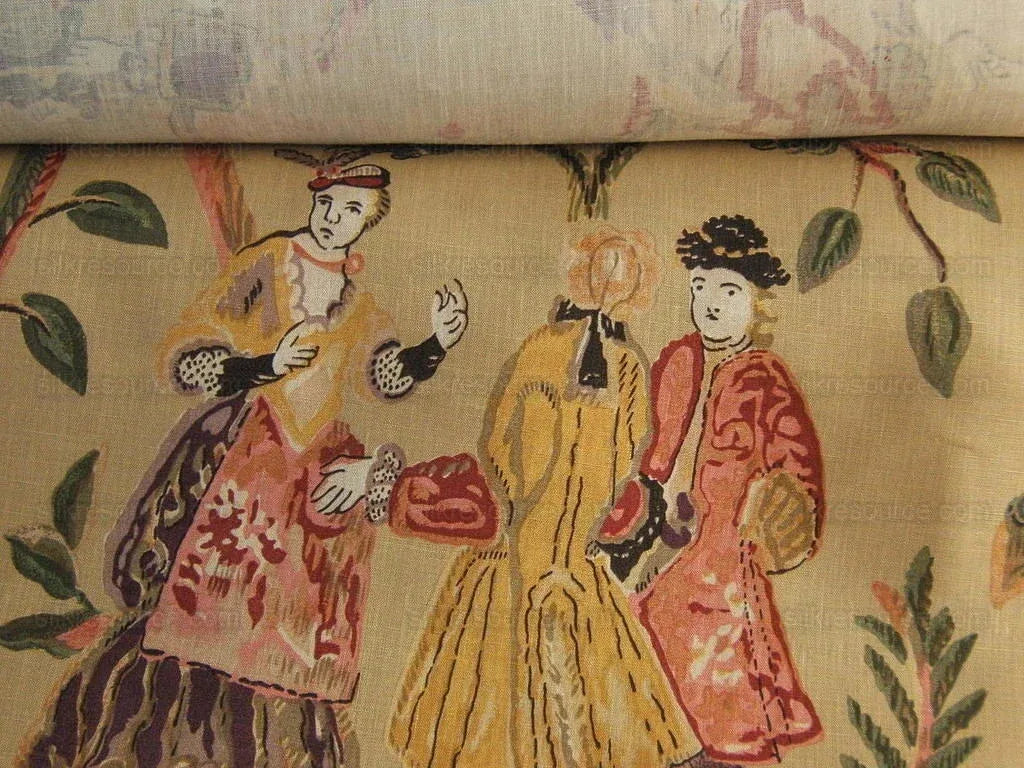 Clarence House "vieille Flandre" Print Linen