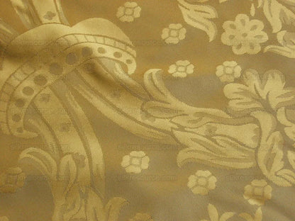 Regency  100%silk Damask Yellow Gold