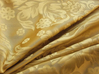 Regency  100%silk Damask Yellow Gold