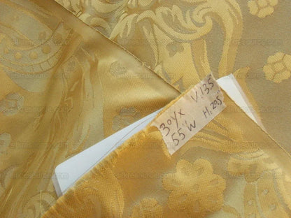 Regency  100%silk Damask Yellow Gold