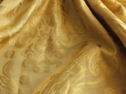 Regency  100%silk Damask Yellow Gold