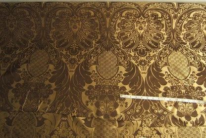 Beacon Hill Classy Chippendale 100%silk Brocade Chocolate