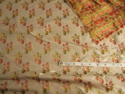 Classic French Court *strawberry* 100%silk Lisere Marie Antoinette By yard