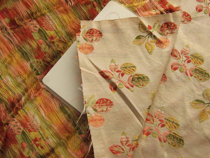 Classic French Court *strawberry* 100%silk Lisere Marie Antoinette By yard