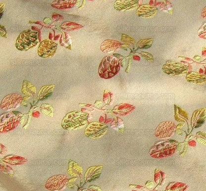 Classic French Court *strawberry* 100%silk Lisere Marie Antoinette By yard