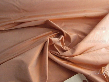 Scalamandre 100%silk Taffeta Juicy Peach Pink Orange With Silver Shot