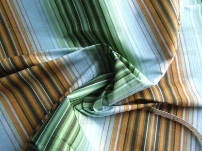 Robert Allen 100%silk Printed Stripe Aqua