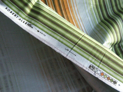 Robert Allen 100%silk Printed Stripe Aqua