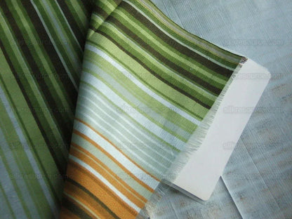 Robert Allen 100%silk Printed Stripe Aqua