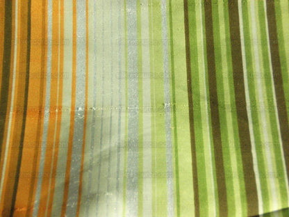 Robert Allen 100%silk Printed Stripe Aqua