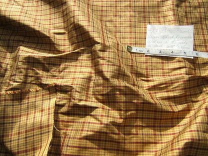 Kravet 100% Silk Taffeta Walnut And Burgundy