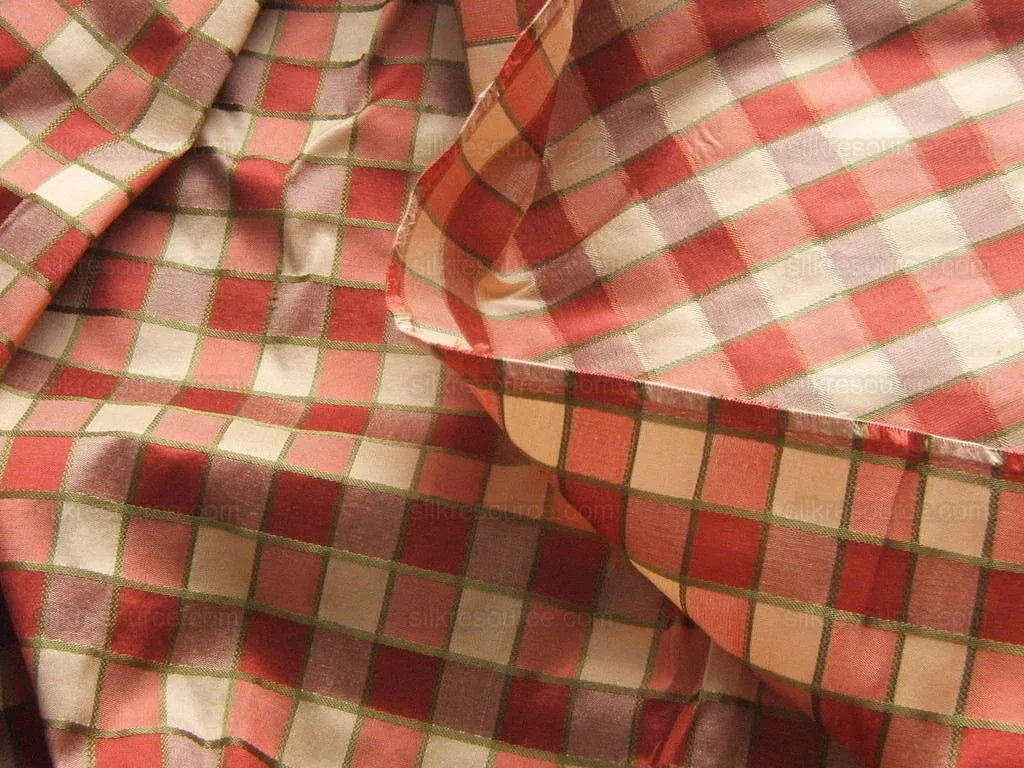 Kravet 100% Silk "intrigue" Raspberry And Gold