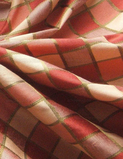 Kravet 100% Silk "intrigue" Raspberry And Gold