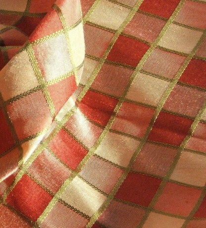 Kravet 100% Silk "intrigue" Raspberry And Gold