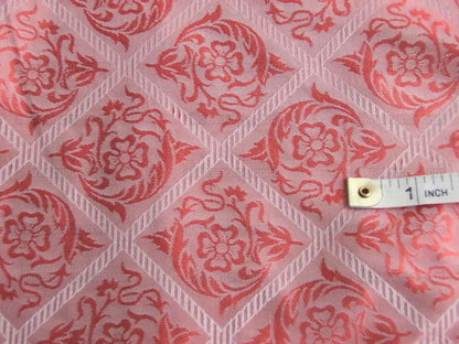 Baranzelli/scalamandre Lachenel 100% Silk Pink Lampas