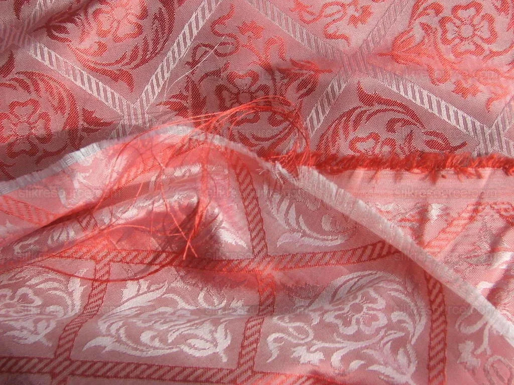 Baranzelli/scalamandre Lachenel 100% Silk Pink Lampas