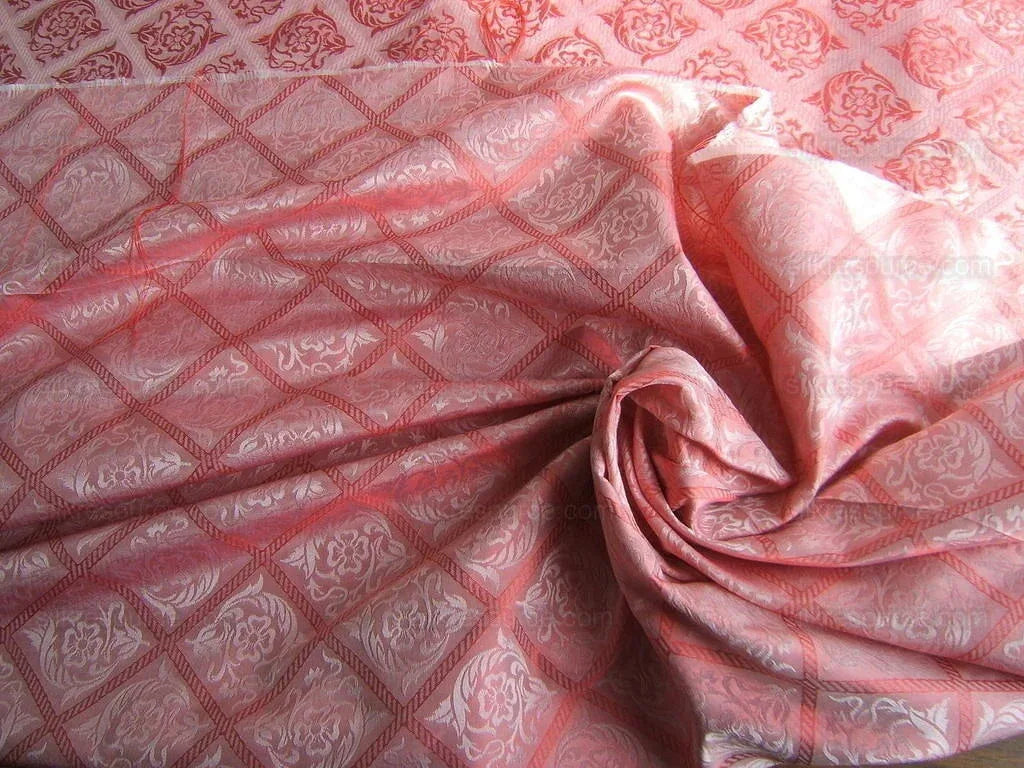 Baranzelli/scalamandre Lachenel 100% Silk Pink Lampas