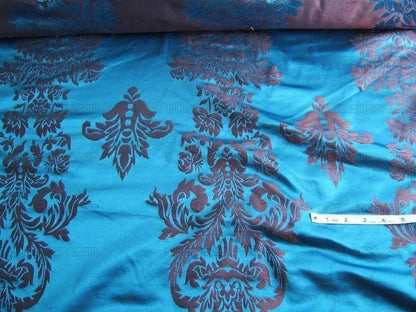 By Yard Scalamandre Chenault Renaissance 100%silk Lampas Royal Blue