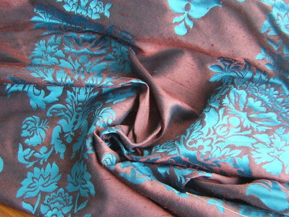 By Yard Scalamandre Chenault Renaissance 100%silk Lampas Royal Blue